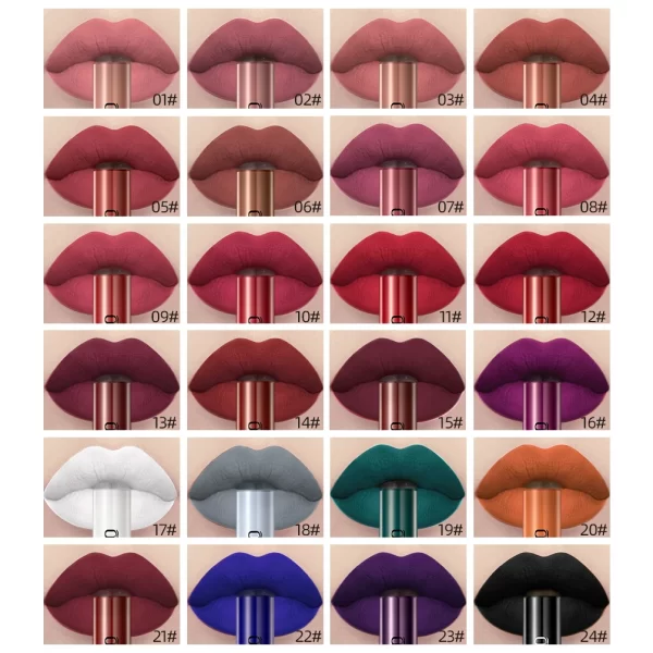 QIBEST Matte Liquid Lipstick Waterproof Long Lasting Velvet Mate Nude Red Lip Gloss Lint Tube Makeup Cosmetic Lipsticks Lipgloss - Image 3