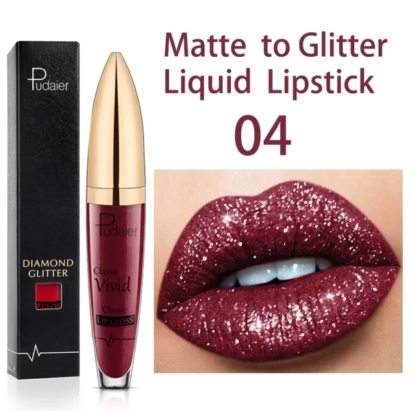18 Colors Glitter Lip Gloss Waterproof Long Lasting Diamond Matte To Shimmer Metallic Liquid Lipstick Women Lips Makeup Cosmetic - Image 11