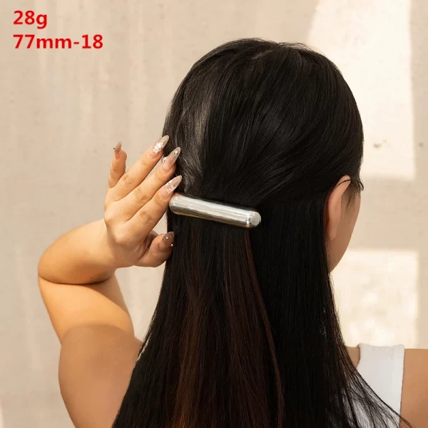European and American style simple U-shaped alloy ponytail headband high elastic rubber band hairband low ponytail hairband fema - Image 11