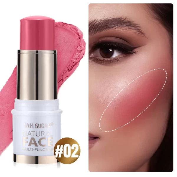 SAM SUGAR Highlighter Stick Brightening Skin Tone Contouring Natural Stereo Concealer Blush Multi-Purpose Stick - Image 12