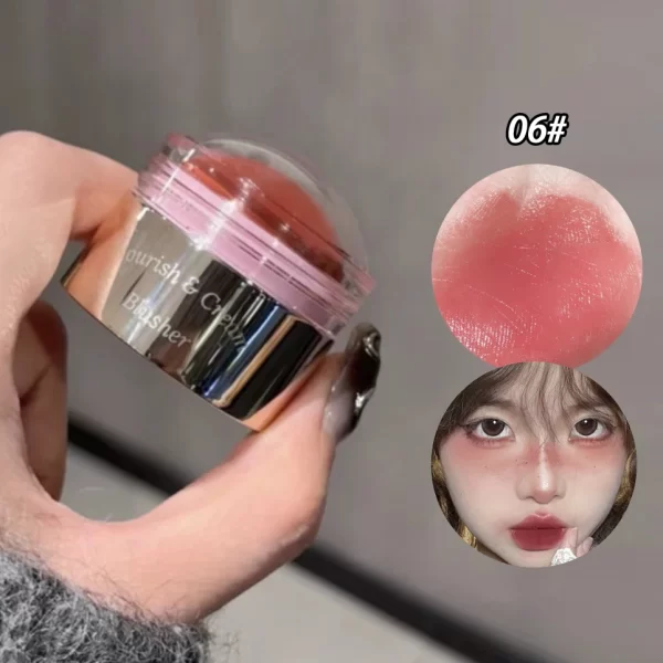 Creamy Purple Blush Stick Soft Face Blusher Cream Korean Make Up Peach Pink Cheek Tint Brightening Contouring Shadow Cosmetics - Image 8