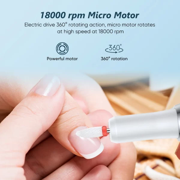 Electric Nail Polisher Drill Bits Professional Nails Grinding Polishing Dead Skin Removal Art Sanding File Pen Manicure Machine - Image 4
