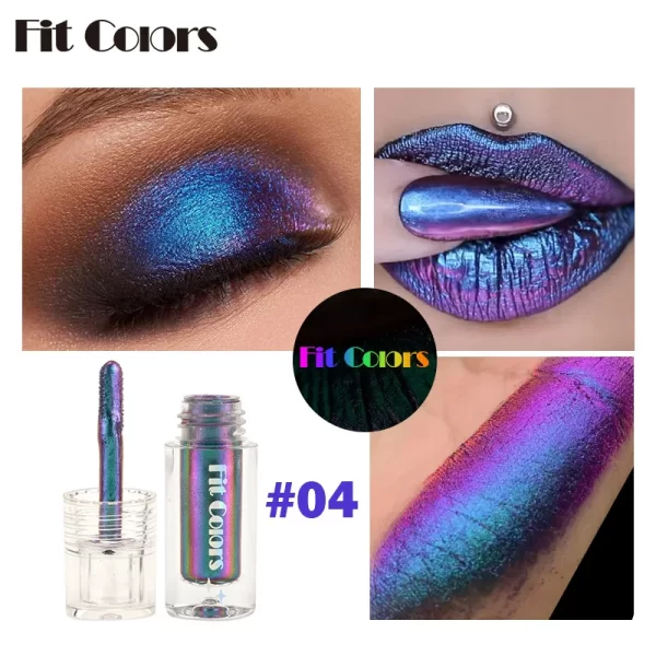 Aurora Metallic Eyeshadow Powder Pigment Aurora Multi Chrome Liquid Eye Shadow Stick High Light Chameleon Eyeshadow Makeup - Image 10