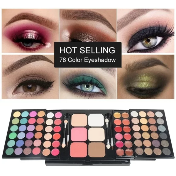 40/74/78 Colors Glitter Eyeshadow Palette Matte Waterproof Long Lasting Pressed Powder Cosmetics Kit  Fashion Women MakeUp Tools - Image 6
