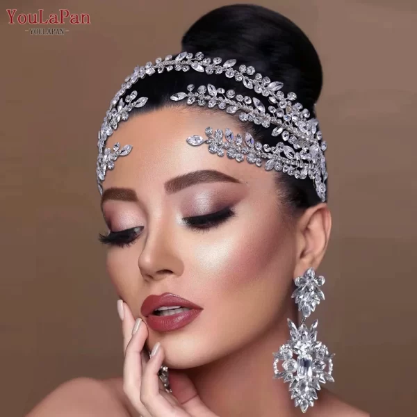YouLaPan HP496 Rhinestone Bridal Headband Woman Headpiece Wedding Hair Accessories Bride Tiara Pageant Headdresses Wedding Tiara - Image 4