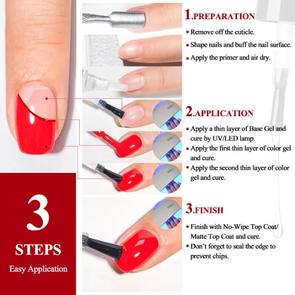 Mtssii 7ml No Wipe Top Base Coat Nail Gel polish Matte Top Coat  Enhancer Varnish Semi Permanent Soak Off UV LED Nail Art Tool - Image 6