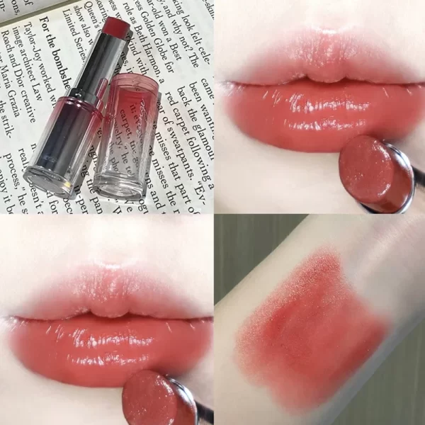 Jelly Tinted Lip Balm Makeup Moisturizing Rose Tea Non-Stick Cup Lip Plumper Crystal Gloss Red Lipstick Lips Makeup Cosmetics - Image 18