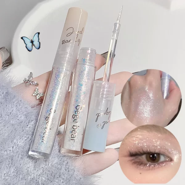 Sparkling Liquid Eye Shadow Lying Silkworm Highlighter Waterproof Pearl Sequins High-gloss Brightening Glitter Eyeshadow Stick - Image 6