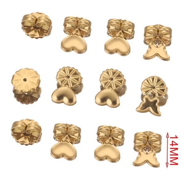 20pcs/lot Stainless Steel Chic Heart Butterfly Earrings Backs Fixtures Earring Base Posts Parts for Diy Jewelry Making Supplies - Image 3
