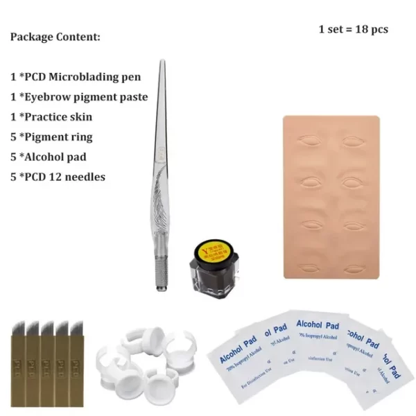 1 Set 3D Microblading Pen Tattoo Training Kit Eyebrow Tattoo Practice Professional Permanent Makeup Tattoo Eyebrow Wholesale - Image 16
