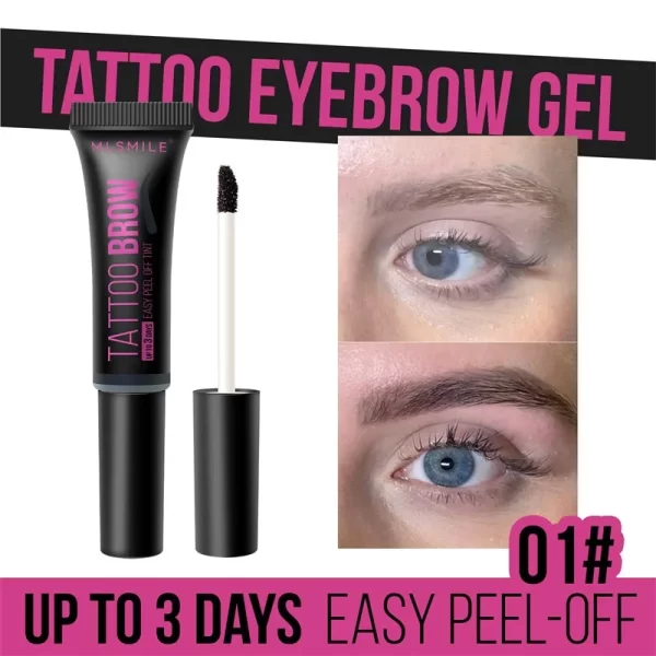 3 Days Lasting Peel-off Dye Eyebrow Gel Semi-Permanent Waterproof Brow Tattoo Tint Sweatproof Peel Off Dye Eyebrow Cream - Image 8