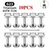 2/10PCS G23 Titanium Piercing Jewelry Ear Cartilage Tragus Heart Flat Back Stud Earrings 16G CZ Internal Thread Labret Lip Ring - Image 16