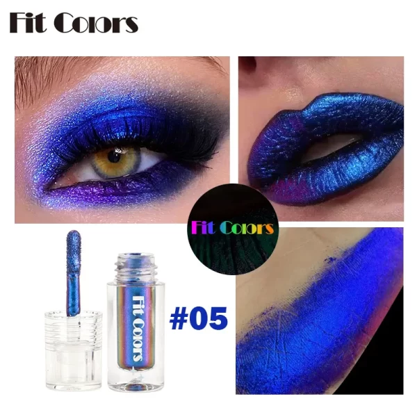 Aurora Metallic Eyeshadow Powder Pigment Aurora Multi Chrome Liquid Eye Shadow Stick High Light Chameleon Eyeshadow Makeup - Image 11