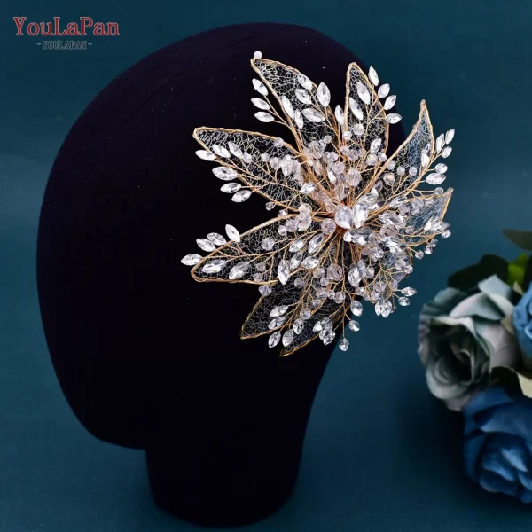 YouLaPan Rhinestone Headpiece for Woman Bridal Headband Wedding Hair Accessories Pageant Tiara Crystal Bride Headdress HP188 - Image 9