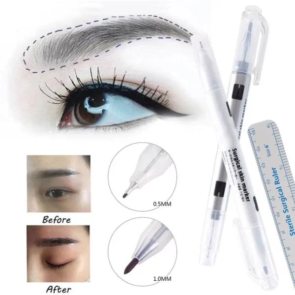 Profession Manual Pen Blade Needles Tattoo Pen Eyebrow Lip Eye for Permanent Makeup 3D Microblading Pen+5pcs Needle - Image 2