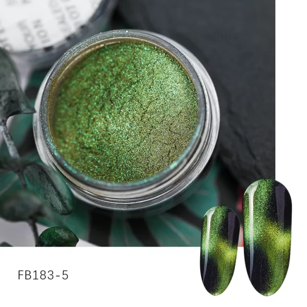 1jar Gradient Chrome Nail Powder Optical Neon Mirror Powder Metallic Mirror Effect Chameleon Pigment Glitter For DIY Manicure - Image 32