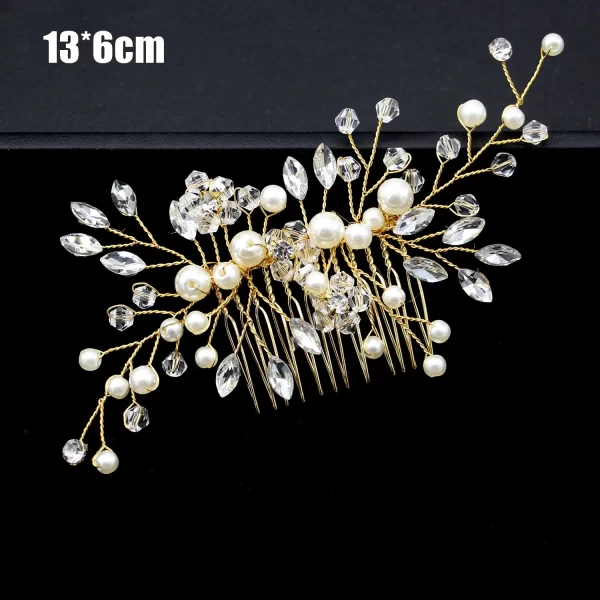 Silver Color Pearl Rhinestone Wedding Hair Combs Hair Accessories for Women Accessories Hair Ornaments Jewelry Bridal Headpiece - Image 9