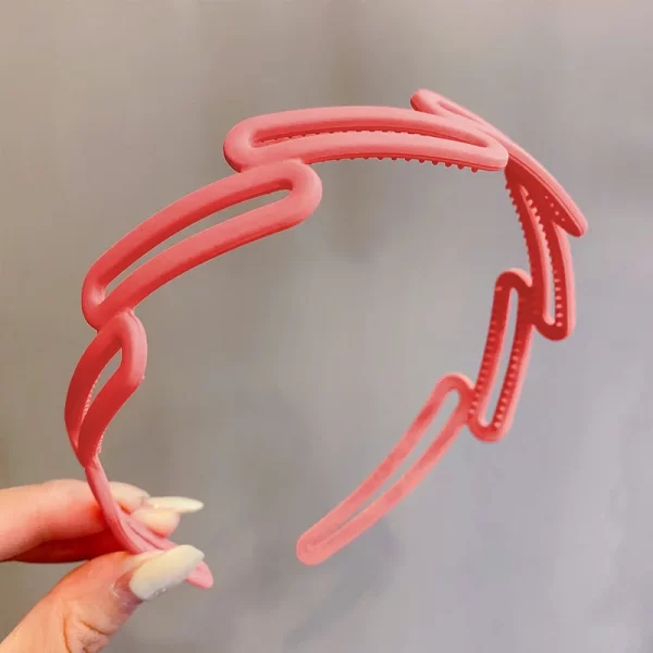 Elegant Solid Color Wave Hairbands For Women Trendy Toothed Non-slip Hair Combs Hair Accessories Girl Face Wash Sports Headbands - Image 17