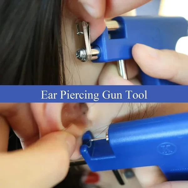 98Pcs/Set Professional Ear Piercing Gun Tool Ear Studs Steel Ear Nose Navel Body Piercing Gun Unit Tool Kit Safety Pierce Tool - Image 5