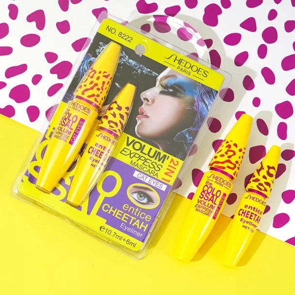 Make up Eyelash Mascara Waterproof Thick Liquid Eyeliner Mascara Makeup Kit Eyelashes Long Lasting Volume  Eye Liner Mascara Set - Image 3