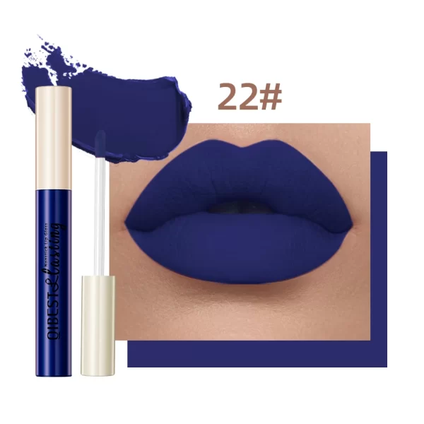 QIBEST 24 Colors Lip Gloss Sexy Red Waterproof  Nude Liquid Lipstick Non-Stick Long Lasting Black White Lipgloss Tint Cosmetics - Image 23