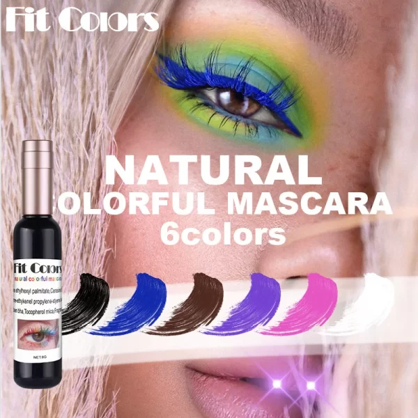 6 Colors Lasting Styling Waterproof Mascara Volum Quick Dry Blue Purple Pink Curling Lengthen Long Eyelash Silk Extension Cream - Image 2