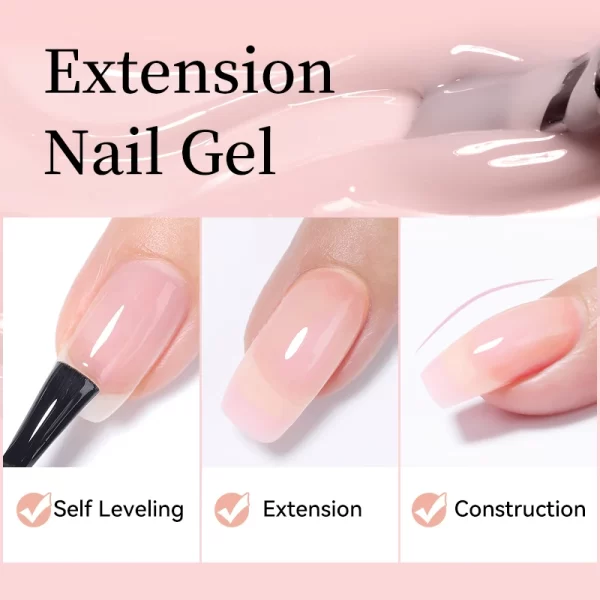 UR SUGAR 15ml White Extension Gel Nail Polish Acrylic Construct Hard Gel Semi Permanent Varnish Nude Pink Gel Polish UV Manicure - Image 7