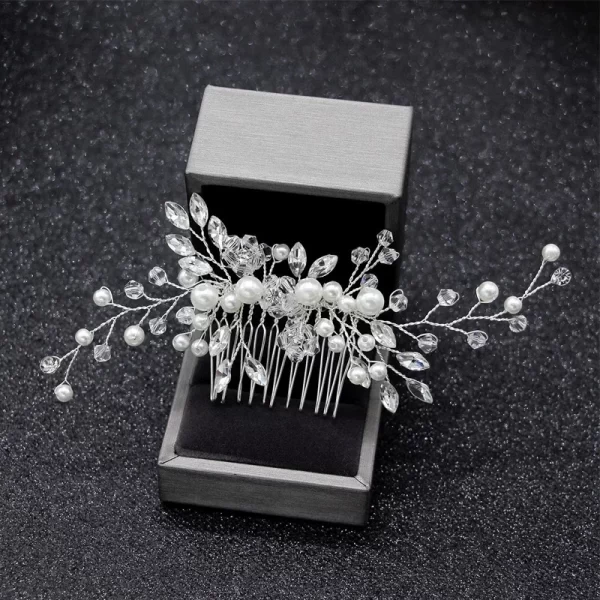 Silver Color Pearl Rhinestone Wedding Hair Combs Hair Accessories for Women Accessories Hair Ornaments Jewelry Bridal Headpiece - Image 6