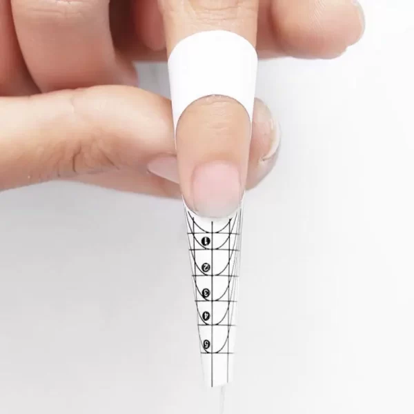 French Nail High Quality Self Adhesive Backing Economic Disposable Provide Accurate Guidance Nails Nail Care Paper Holder - Image 2