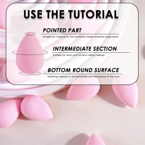 MAANGE 50pcs/Box Small Mini Beauty Blender Cosmetic Makeup Sponge for Face Water Air Cushion BB Cream Makeup Tools Sponge Egg - Image 5