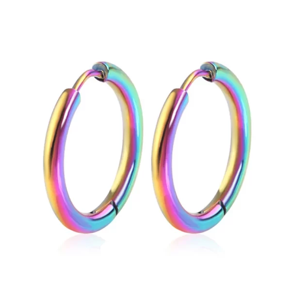 1 pair Women/Man Stainless Steel Small Hoops Earring Piercing Ear Cartilage Tragus Simple Thin Circle Anti-allergic Ear Buckle - Image 12