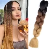 24 Inch Synthetic Ombre Jumbo Braiding Hair 3 Packs Rainbow Colorful Hair Extensions Silky Twists Crochet Hair Braids for Women - Image 7