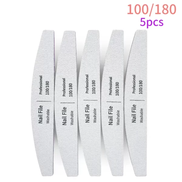 Nail File 100 to 180 Professional Tools Emery for Manicure Lime 240 Sandpaper Gel Polishing Files for Nails Buffers Set Polisher - Image 9