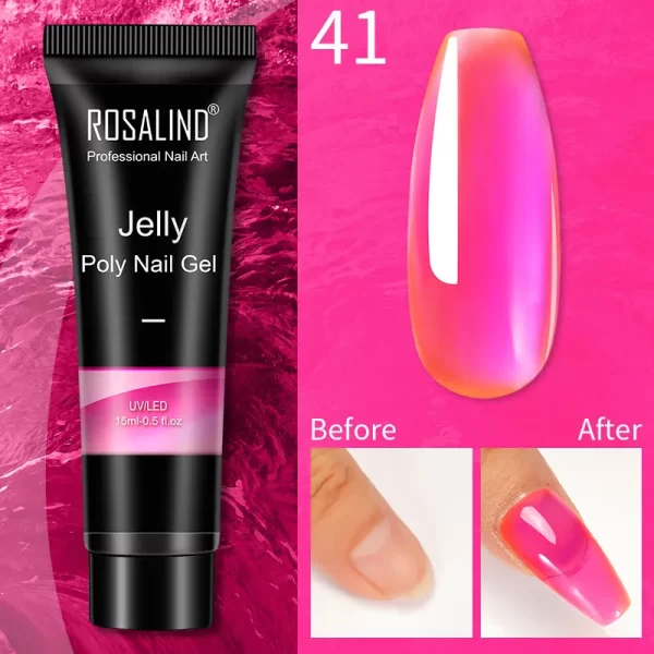 ROSALIND Multicolor Poly Nail Polish Gel Acrylic Extension Gule Profession Semi Permanent Resin Art Crystal Nail Glue 15ML/30ML - Image 8