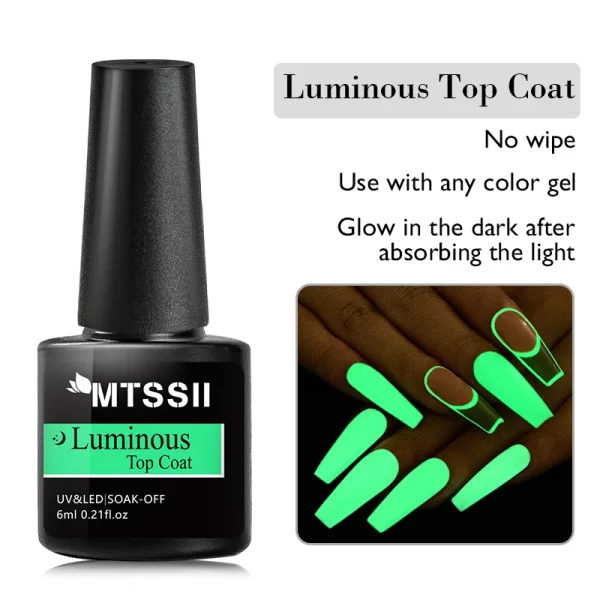 Mtssii 7ml No Wipe Top Base Coat Nail Gel polish Matte Top Coat  Enhancer Varnish Semi Permanent Soak Off UV LED Nail Art Tool - Image 100