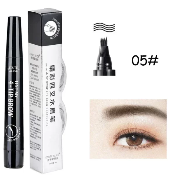 Microblading Eyebrow Pen Waterproof Fork Tip Eyebrow Tattoo Pencil Long Lasting Professional Fine Sketch Liquid Eye Brow Pencil - Image 7
