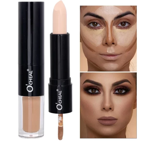 Double-ended Face Contour Concealer Stick Waterproof Oil-control Matte Natural V-face Shaping Contouring Highlight Pen Cosmetics - Image 14