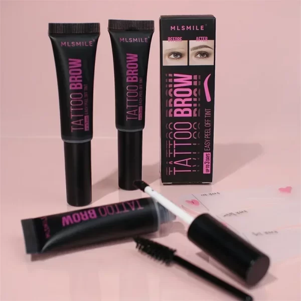 New Tearing Eyebrow Gel Makeup Semi-Permanent Waterproof Long Lasting Tattoo Tint Sweatproof Peel Off Dye Eyebrow Cream Cosmetic - Image 3