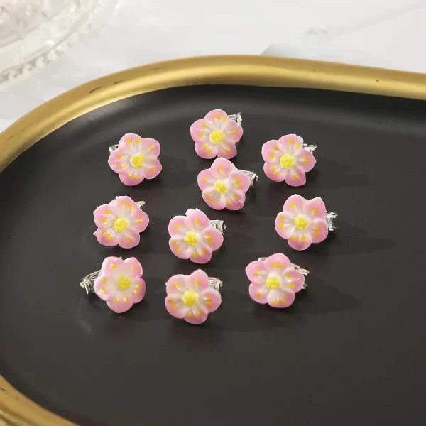 10Pcs Small Flower Hair Clips Butterfly Hair Button Hair Pins Wedding Wing Hair Clips Bridal Halloween Hairpin Hair Accessories - Image 7