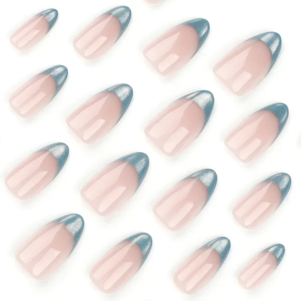 24pcs French Cat Eyes False Nails Almond Head Fake Nails for Manicure Beauty Glitter Shiny Artificial Nail Patch Press on Nails - Image 5