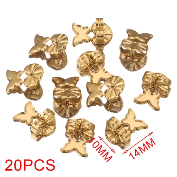 20pcs/lot Stainless Steel Chic Heart Butterfly Earrings Backs Fixtures Earring Base Posts Parts for Diy Jewelry Making Supplies - Image 12