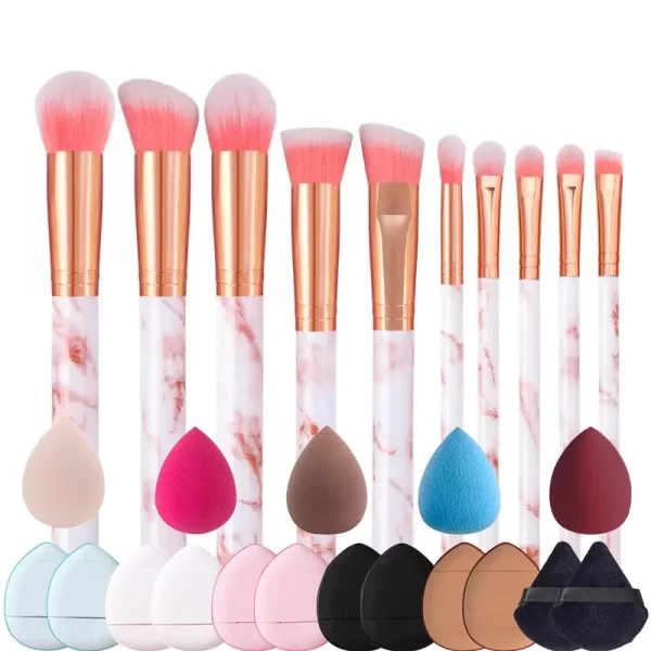 10PCS Professional Makeup Brushes Set Sponge Beauty Sponge for Women Cosmetic Brush Loose Powder Brush Blending Beauty Tools - Image 16