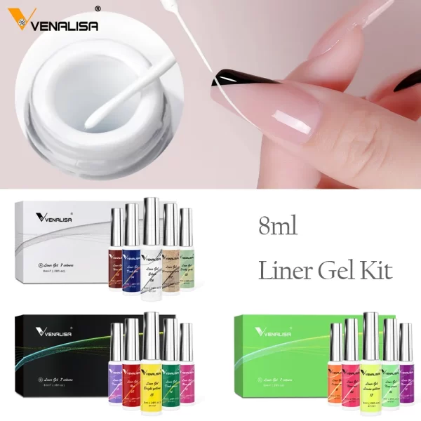8ml VENALISA Liner Gel White Line French Nail Gel Polish 21 Colors Soak Off UV/LED Painting Gel Beautiful Semi Permanent Varnish - Image 31