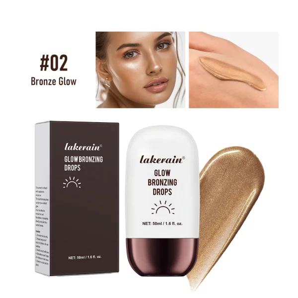 Glow Bronzing Drops Face Peptide Serums Liquid Bronzer Cream Hydrating Makeup For An Everyday Radiant Glow Summer Glow - Image 9