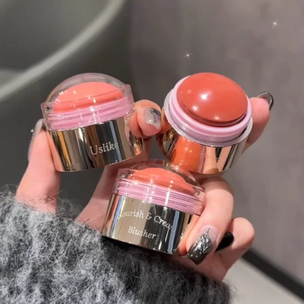Creamy Purple Blush Stick Soft Face Blusher Cream Korean Make Up Peach Pink Cheek Tint Brightening Contouring Shadow Cosmetics - Image 4