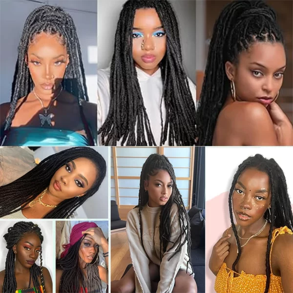 Synthetic Dreadlock Extensions 10 Root/pack Hippie Single Ended Dreads Ombre Loc Extensions 24 Inch Reggae Style Crochet Hair - Image 7