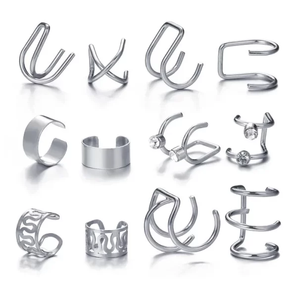 Punk Ear Clip Earrings For Women Jewelry Ear Cuffs Without Hole Fake Piercing Earring Earcuff C-shape Clip On Earrings Brincos - Image 26