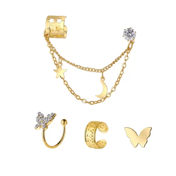 Punk Ear Clip Earrings For Women Jewelry Ear Cuffs Without Hole Fake Piercing Earring Earcuff C-shape Clip On Earrings Brincos - Image 9