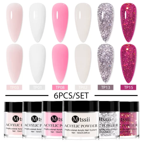Nail Crystal Powder Kit Acrylic Liquid With Brush Pink White Acrylics For Nails Extension Carving Professional nail equipment - Image 7