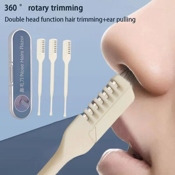 Double Sided Nasal Hair Cutter For Nose Hair Trimmer Nose Hair Trimmer Tool 360 Degree Rotate Nostril Cleaning Scissors - Image 4